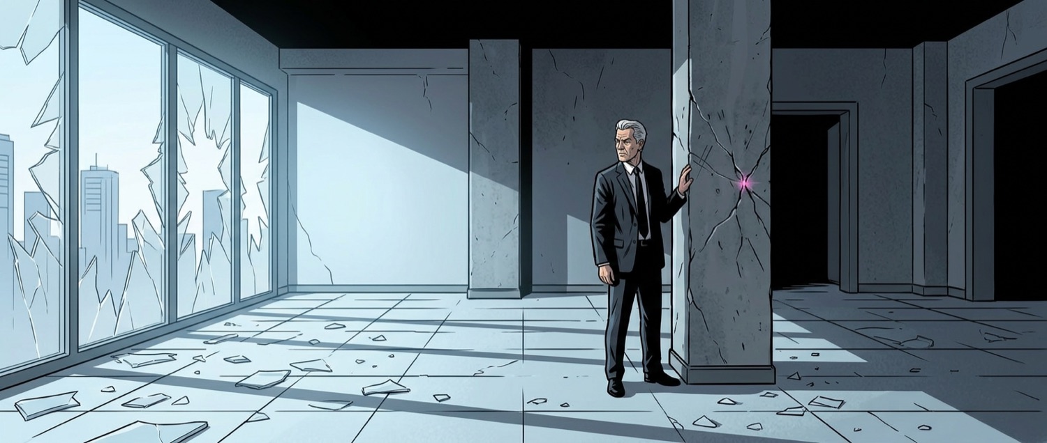 The empty precinct floor